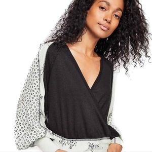 MSRP $98 Free People Auxton Thermal Wrap Top Women's Size M